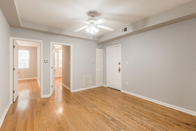 4008 W Nelson St Unit 8A, Chicago, IL 60641 - empty room featuring light wood-style floors and ceiling fan