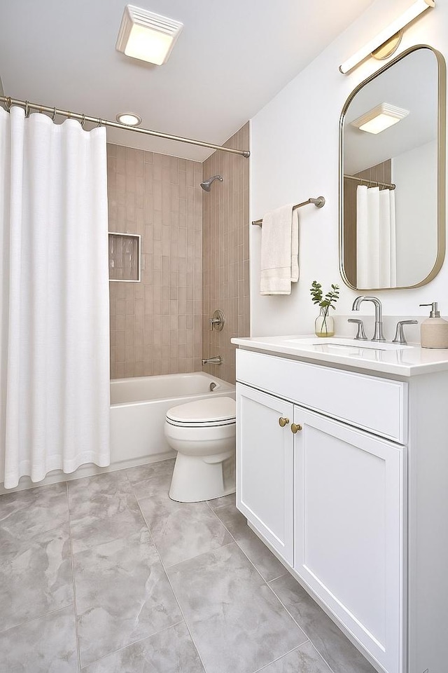 9396 Landings Ln Unit 205, Des Plaines, IL 60016 - full bathroom with vanity and shower / tub combo with curtain