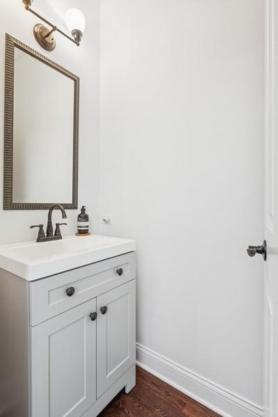 250 W Scott St Unit C, Chicago, IL 60610 - bathroom with vanity and wood finished floors