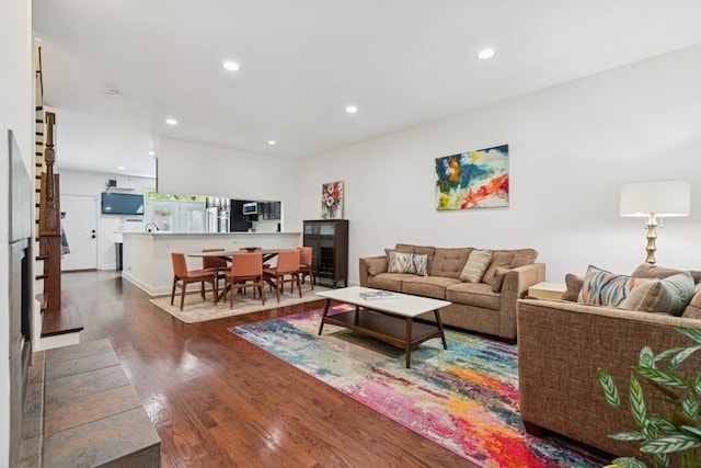 250 W Scott St Unit C, Chicago, IL 60610 - living room featuring wood finished floors and recessed lighting