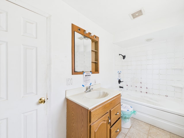 426 Norton Ave, Glendale Heights, IL 60139 - full bathroom with vanity, tile patterned flooring, and shower / tub combination