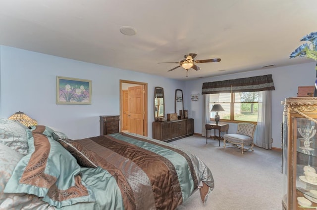 12571 W 3000 N Rd, Bonfield, IL 60913 - bedroom featuring light colored carpet and a ceiling fan