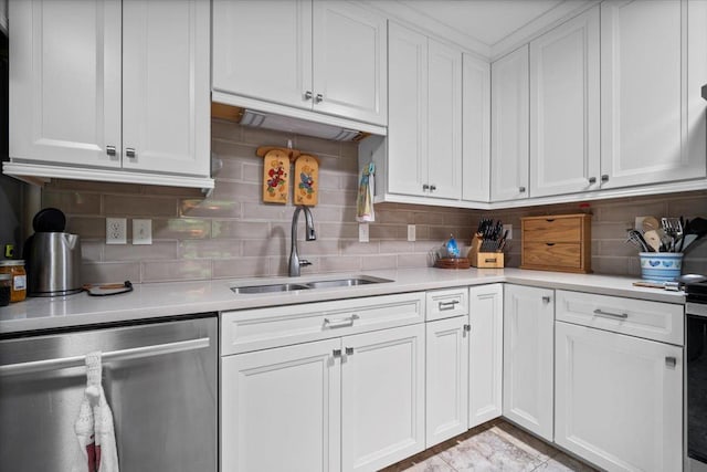 204 Collins Dr, Normal, IL 61761 - kitchen featuring dishwasher, light countertops, and white cabinets