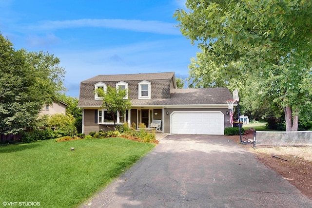 27W558 Ridgeview St, West Chicago, IL 60185 - dutch colonial featuring driveway, a shingled roof, an attached garage, and a porch