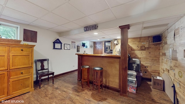 27W558 Ridgeview St, West Chicago, IL 60185 - indoor dry bar featuring a drop ceiling and wood finished floors