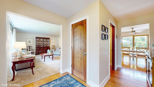27W558 Ridgeview St, West Chicago, IL 60185 - hall featuring light wood finished floors and baseboards