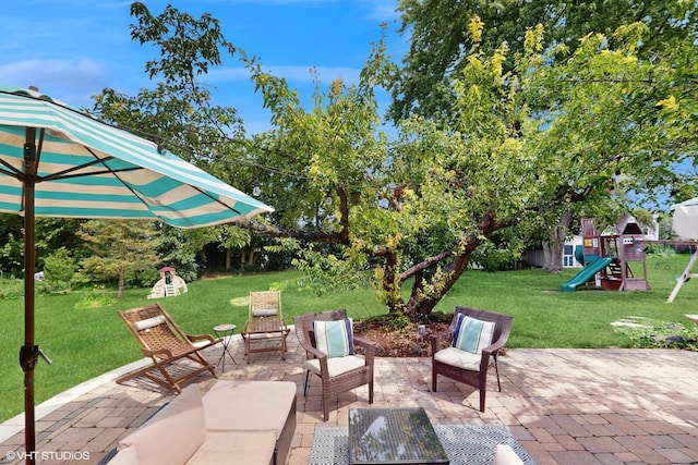 27W558 Ridgeview St, West Chicago, IL 60185 - view of patio / terrace featuring a playground