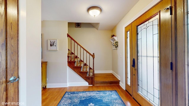 27W558 Ridgeview St, West Chicago, IL 60185 - foyer featuring wood finished floors and stairs