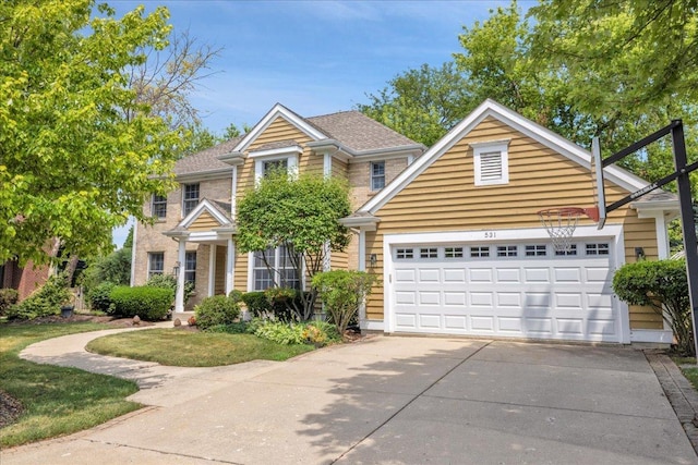 531 N Easy St, Palatine, IL 60067 - traditional-style house with driveway and an attached garage