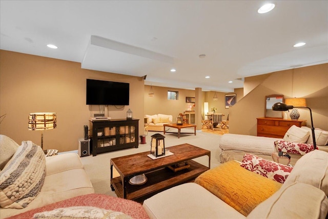 531 N Easy St, Palatine, IL 60067 - living area with carpet and recessed lighting