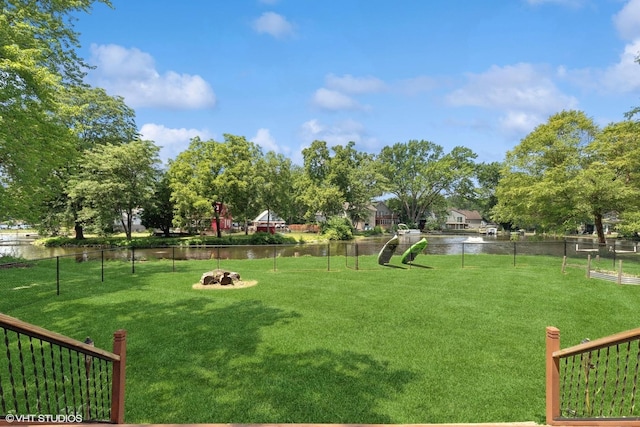 236 Forest Dr, Island Lake, IL 60042 - view of yard featuring a water view