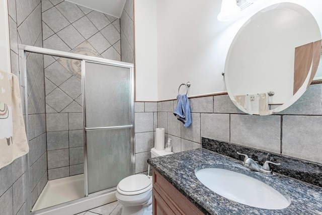 1918 W Cermak Rd Unit 4, Chicago, IL 60608 - full bath with vanity, a stall shower, and tile walls