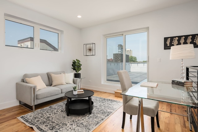 1415 W Walton St Unit 3, Chicago, IL 60642 - office area with light wood-style floors and recessed lighting