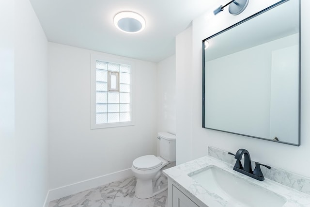 3020 77th Ave, Elmwood Park, IL 60707 - half bath with vanity and marble finish floors