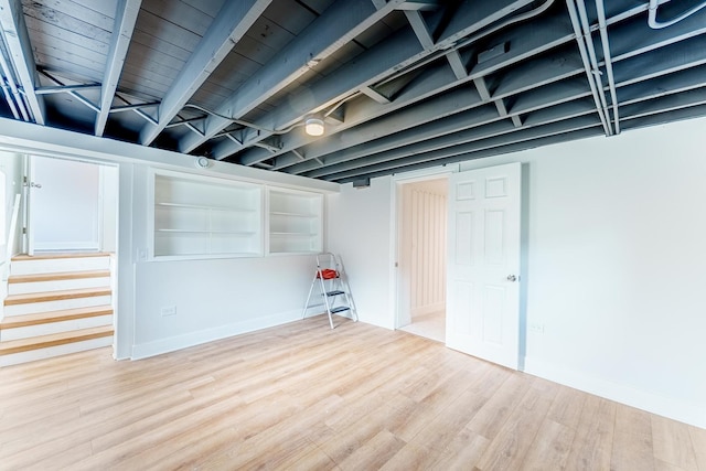 3020 77th Ave, Elmwood Park, IL 60707 - finished below grade area with wood finished floors and stairway