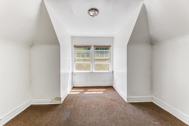 7807 S Burnham Ave, Chicago, IL 60649 - additional living space featuring carpet flooring and vaulted ceiling