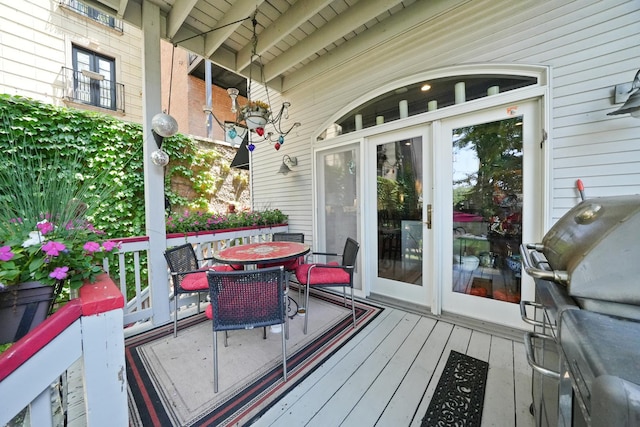1530 W Monroe St, Chicago, IL 60607 - wooden deck featuring outdoor dining area