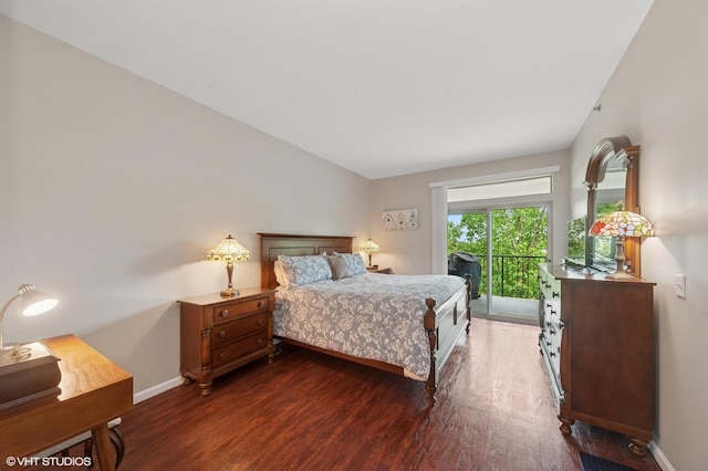 3125 Town Square Dr Unit 408, Rolling Meadows, IL 60008 - bedroom featuring access to outside and dark wood-type flooring