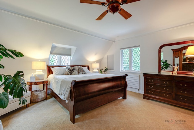 670 S Green Bay Rd, Lake Forest, IL 60045 - bedroom featuring crown molding, light carpet, and ceiling fan