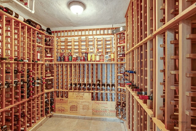 670 S Green Bay Rd, Lake Forest, IL 60045 - wine room with a textured ceiling