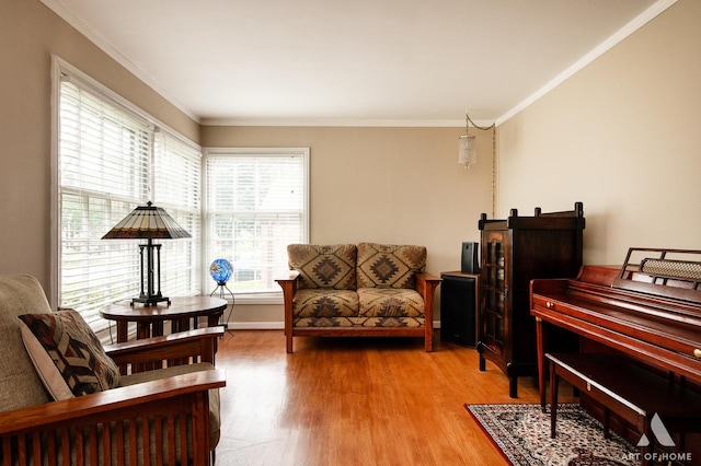 421 W Verret St, Elmhurst, IL 60126 - sitting room featuring wood finished floors and ornamental molding