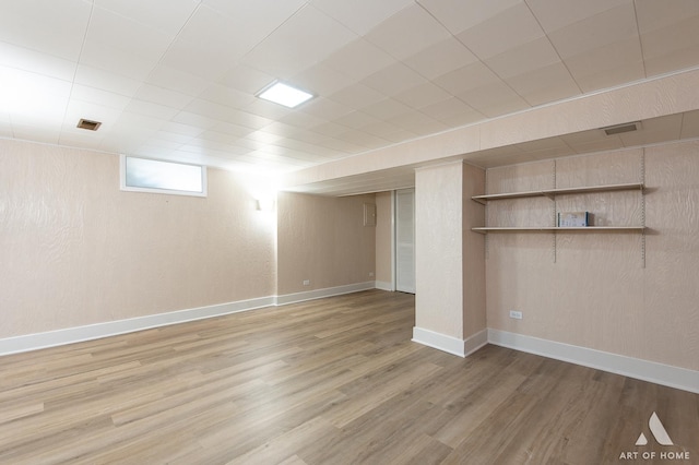 421 W Verret St, Elmhurst, IL 60126 - below grade area with light wood-type flooring and baseboards