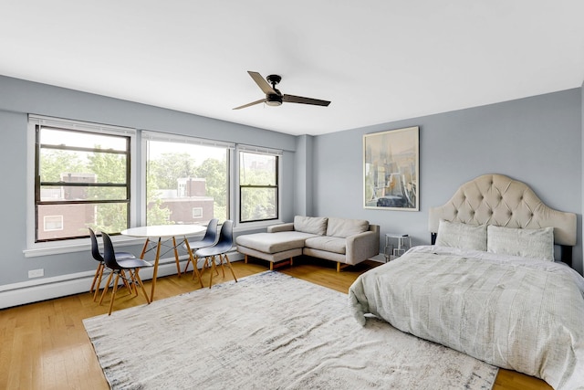 4880 N Marine Dr Unit 404, Chicago, IL 60640 - bedroom featuring wood finished floors and a ceiling fan