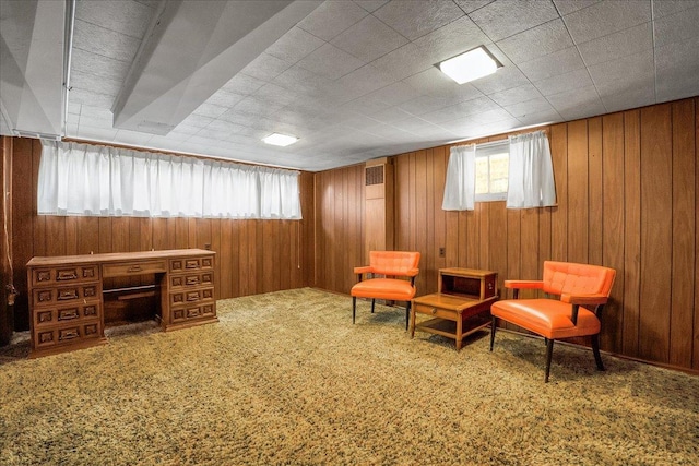 11340 S Drake Ave, Chicago, IL 60655 - sitting room with wood walls and carpet
