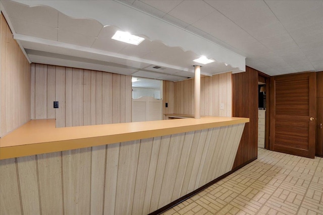 11340 S Drake Ave, Chicago, IL 60655 - bar with wood walls and brick patterned flooring