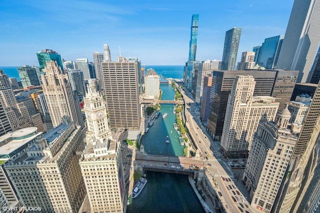 401 N Wabash Ave Unit 33K, Chicago, IL 60611 - view of city skyline with a nearby body of water and a notable bridge