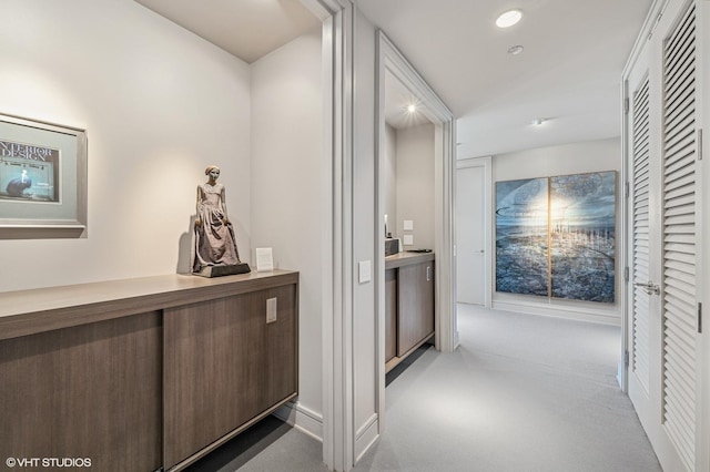 401 N Wabash Ave Unit 33K, Chicago, IL 60611 - corridor with carpet floors and recessed lighting