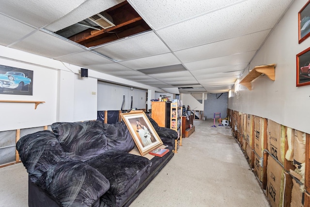 15620 Ingleside Ave, Dolton, IL 60419 - finished basement featuring a paneled ceiling
