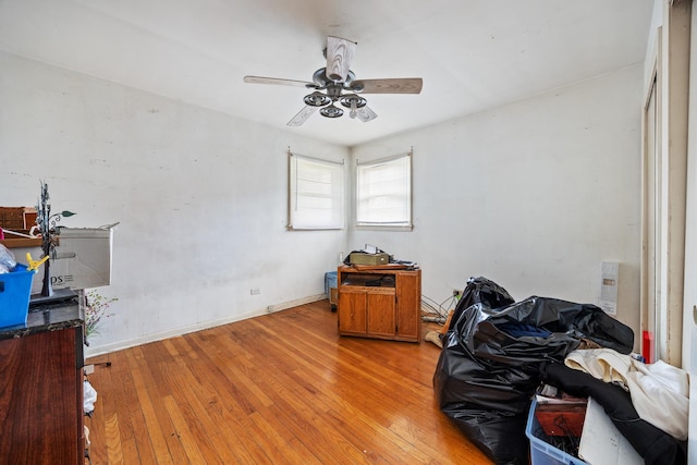 15620 Ingleside Ave, Dolton, IL 60419 - miscellaneous room featuring ceiling fan and light wood-type flooring