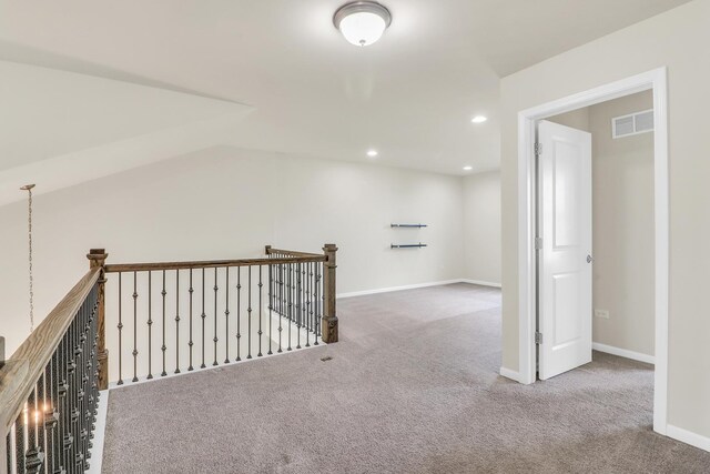 415 Highcroft Way, Lincolnshire, IL 60069 - hallway featuring carpet floors, an upstairs landing, and recessed lighting