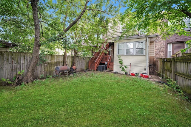 1516 E 74th Pl, Chicago, IL 60619 - fenced backyard featuring stairs