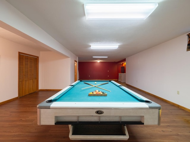 15955 Raintree Rd, Bloomington, IL 61705 - rec room featuring wood finished floors and billiards table