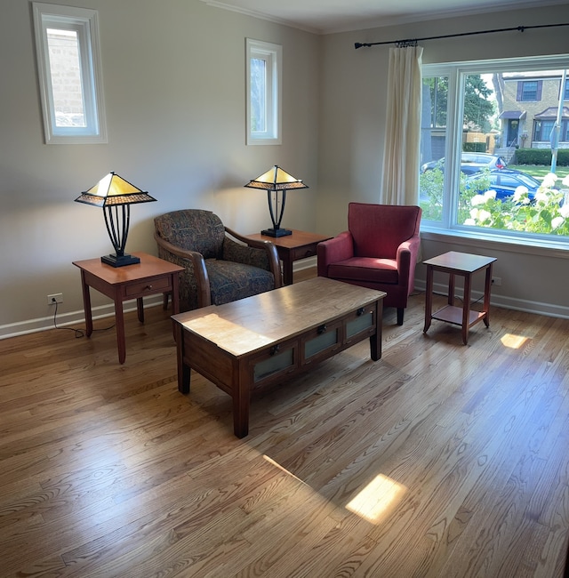 7641 W Hortense Ave, Chicago, IL 60631 - sitting room with crown molding and wood finished floors
