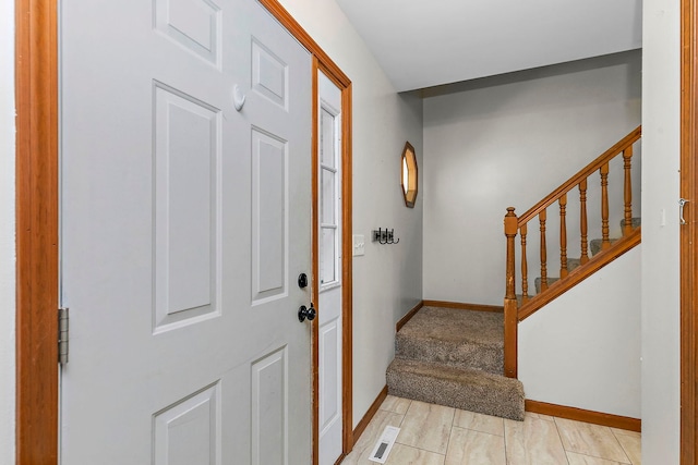 219 N Nina St, Cortland, IL 60112 - entrance foyer with stairs and baseboards