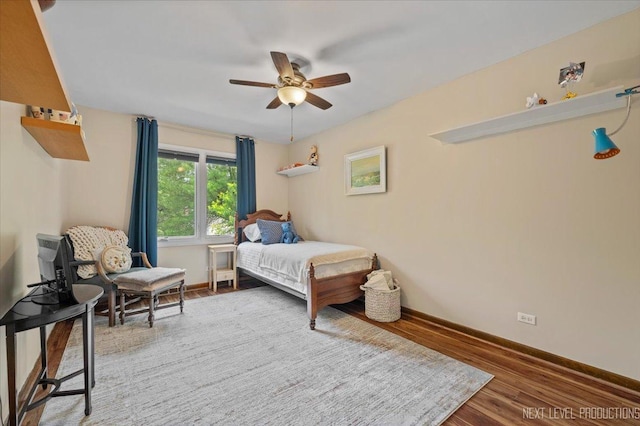 978 Merrimac Cir, Naperville, IL 60540 - bedroom featuring wood finished floors and a ceiling fan