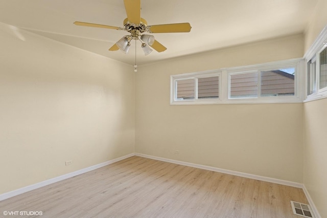 1113 Bristol Ave, Westchester, IL 60154 - spare room with light wood-style flooring and a ceiling fan