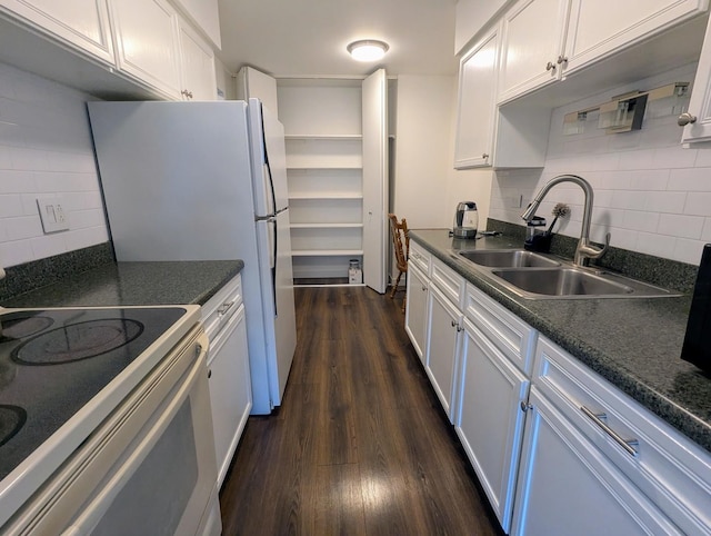 2315 E Olive St Unit 3G, Arlington Heights, IL 60004 - kitchen with white electric range, tasteful backsplash, and dark countertops