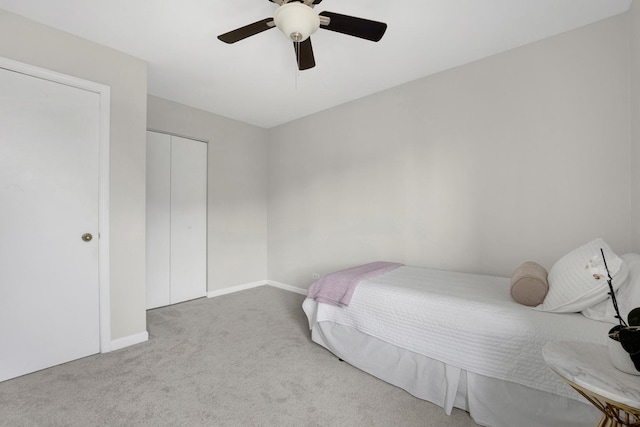 1315 W Webster Ave, Chicago, IL 60614 - bedroom featuring carpet floors, a closet, and a ceiling fan