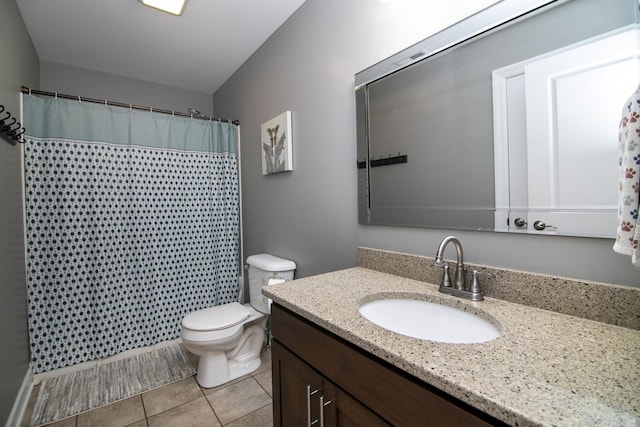 2225 Prairie Chase Dr, Bourbonnais, IL 60914 - bathroom featuring tile patterned floors, vanity, and curtained shower