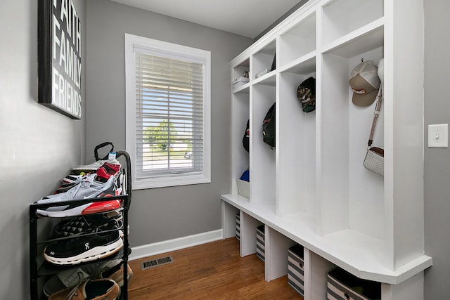 2225 Prairie Chase Dr, Bourbonnais, IL 60914 - mudroom with wood finished floors and baseboards