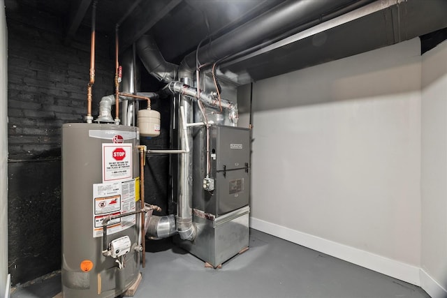 1706 S 9th Ave, Maywood, IL 60153 - utility room with water heater and heating unit