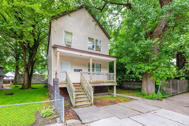 5347 S Racine Ave, Chicago, IL 60609 - view of front facade with covered porch and stairs