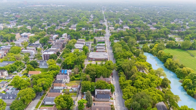 5347 S Racine Ave, Chicago, IL 60609 - aerial view of property's location with a large body of water and nearby suburban area