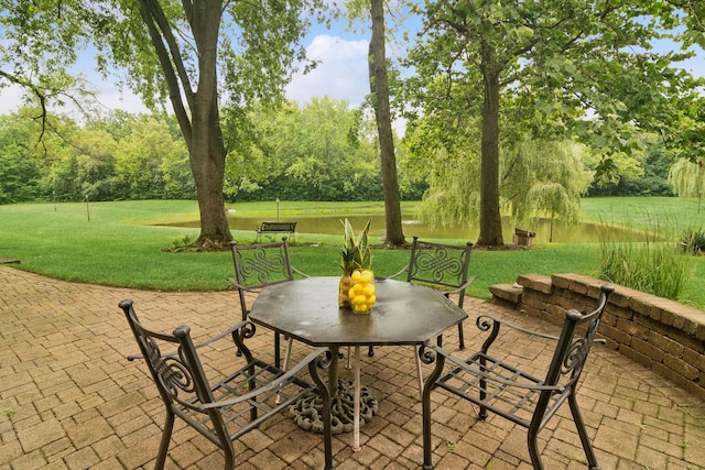 870 Georgetowne Ln, Barrington, IL 60010 - view of patio / terrace featuring outdoor dining space and view of scattered trees