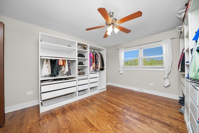 14424 S Pheasant Ln, Homer Glen, IL 60491 - spacious closet featuring a ceiling fan and wood finished floors