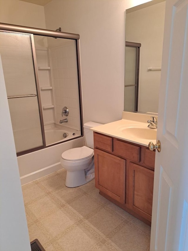 895 Clover Ln Unit 895, Pingree Grove, IL 60140 - full bath featuring vanity, combined bath / shower with glass door, and tile patterned floors